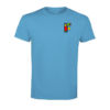 Tshirt homme bleu avec logo la Fabrique à Impros